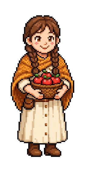 A friendly villager neighbor waving hello